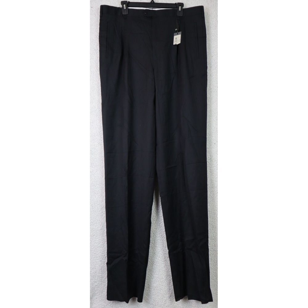 Zanella Brad / T Flat Front Dress Pants Size 40 New Unfinished Inseam Solid Wool